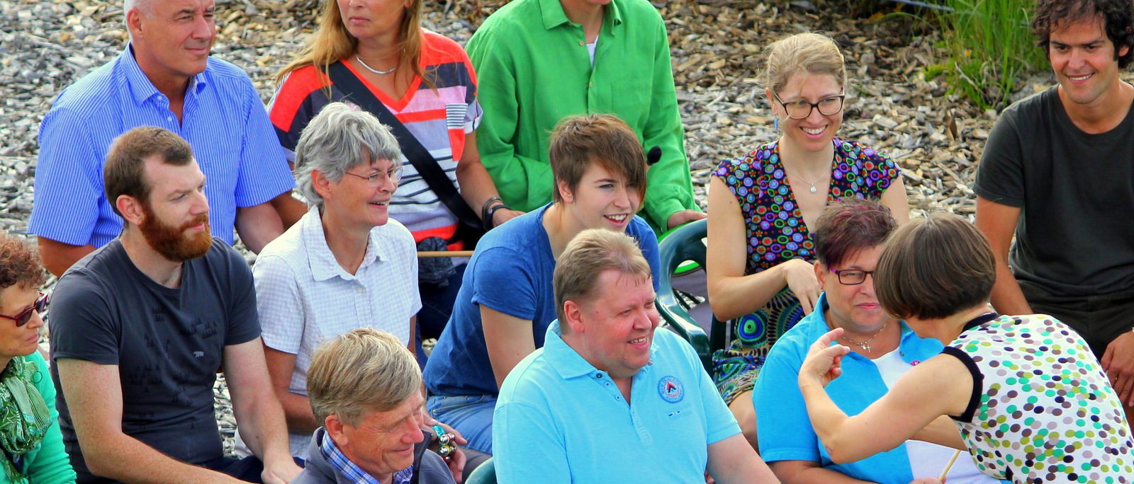 Trommeln beim Familienfest