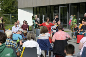 Drum Circle beim Aktionstag Inklusion in Bad Bevensen, Kurhaus Bad Bevensen